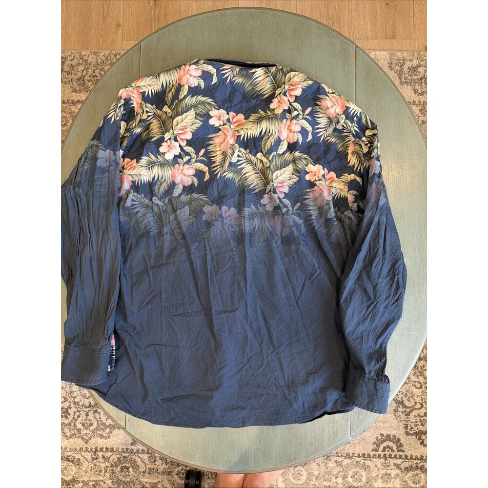 Tommy Bahama Big & Tall Floral Hawaiian Shirt Long Sleeve XXL TTG - Picture 9 of 9